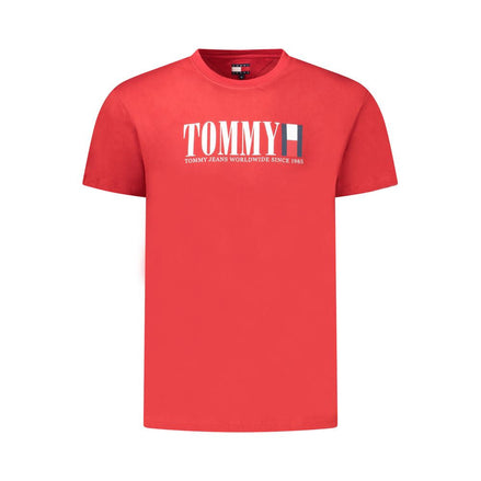 Tommy Hilfiger Red Cotton Men T-Shirt Tommy Hilfiger