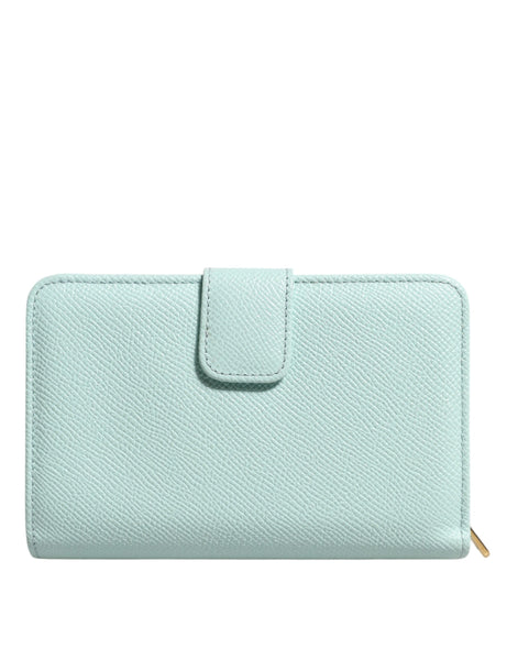 Dolce & Gabbana Mint Green Leather Bifold Continental Clutch Wallet Dolce & Gabbana