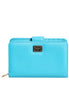 Dolce & Gabbana Light Blue Leather Bifold Continental Clutch Wallet Dolce & Gabbana