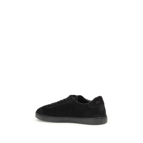 Prada Black Calf Leather Bos Taurus Low Top Sneakers Prada