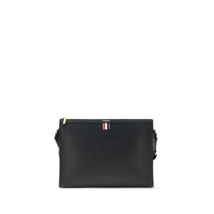 Thom Browne Black Calf Leather Bos Taurus Clutch Bag Thom Browne