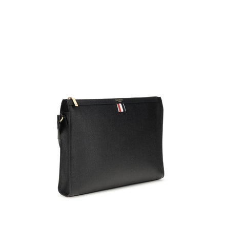 Thom Browne Black Calf Leather Bos Taurus Clutch Bag Thom Browne