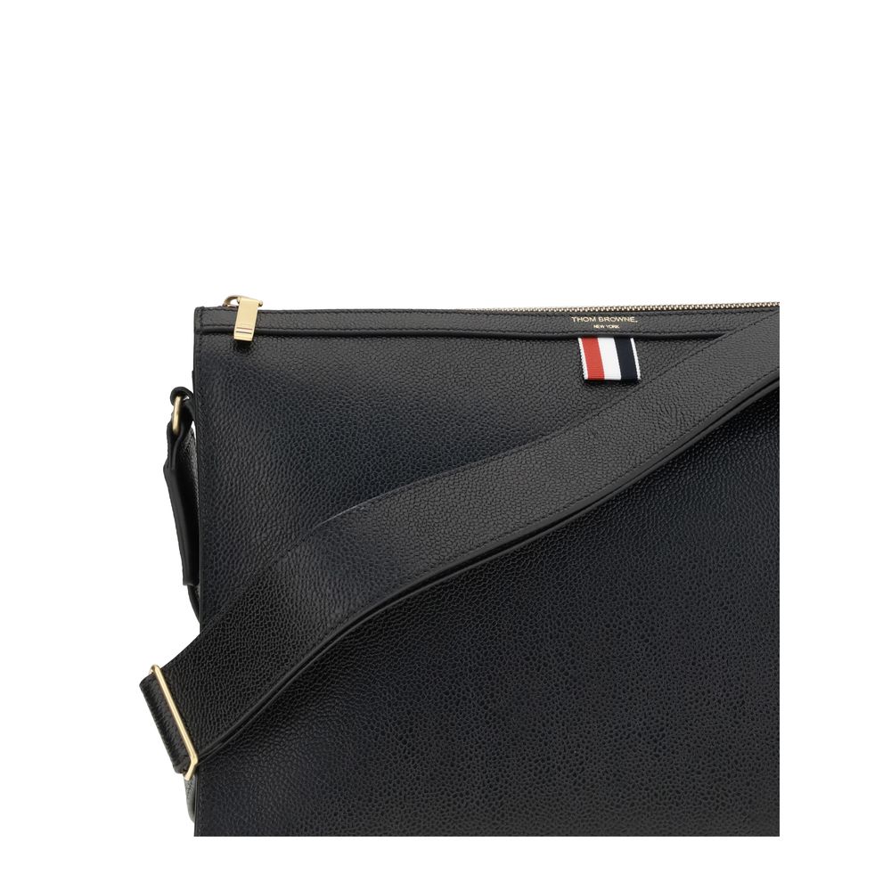 Thom Browne Black Calf Leather Bos Taurus Clutch Bag Thom Browne