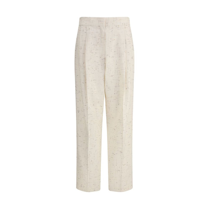 Fabiana Filippi Cream Cotton Casual Pants Fabiana Filippi
