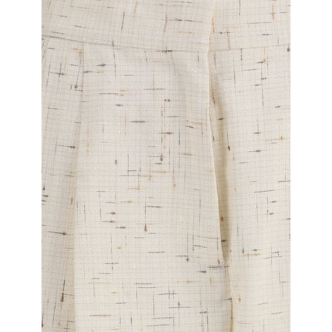Fabiana Filippi Cream Cotton Casual Pants Fabiana Filippi