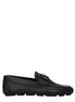 Valentino Garavani Black Leather Slip-On Loafers Valentino Garavani