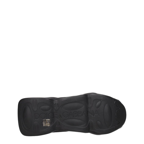 Dolce & Gabbana Black Fabric Chunky Sneakers Dolce & Gabbana