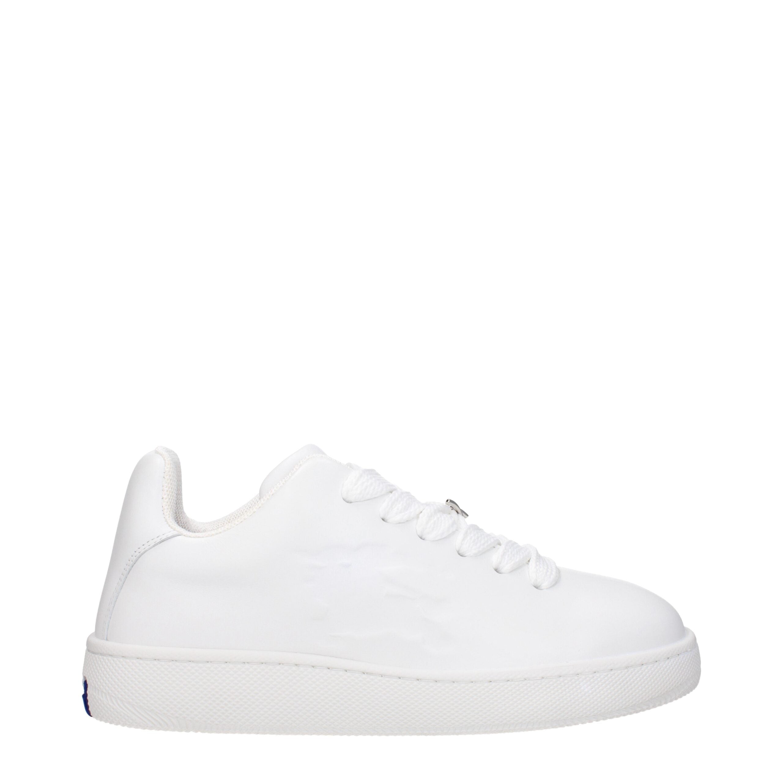 Burberry White Leather Low Top Sneakers Burberry