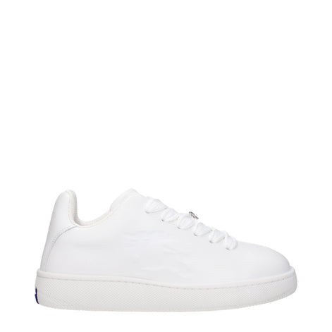 Burberry White Leather Low Top Sneakers Burberry
