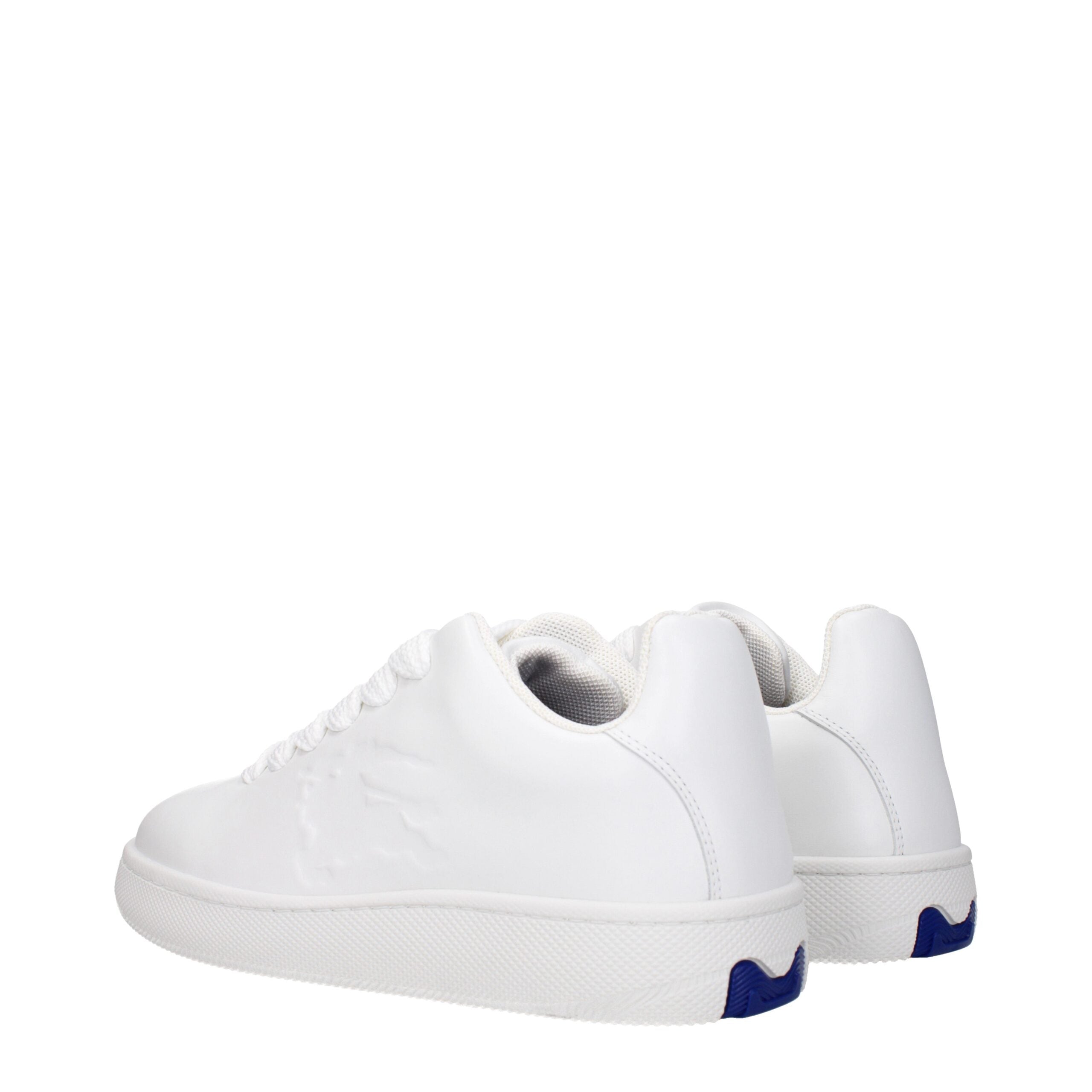 Burberry White Leather Low Top Sneakers Burberry