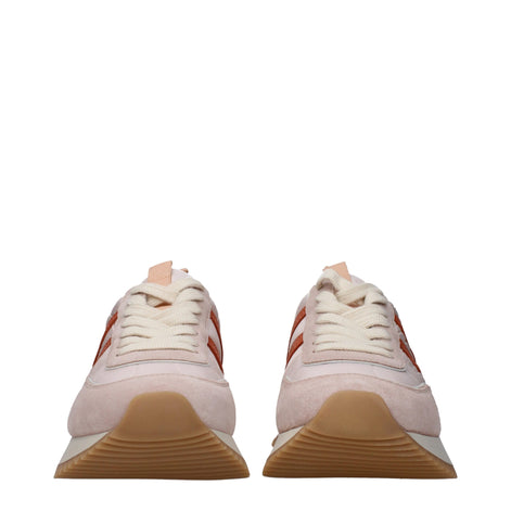 Moncler Pink Fabric Chunky Sneakers Moncler