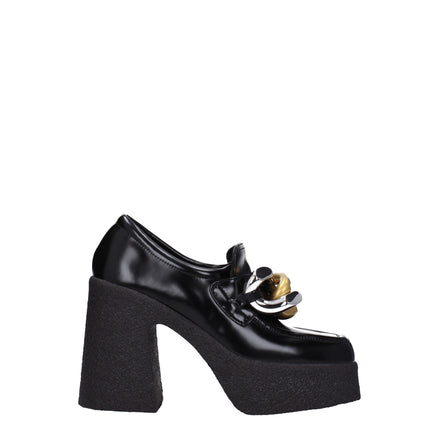 Stella McCartney Black Leather Platform Loafers Stella McCartney