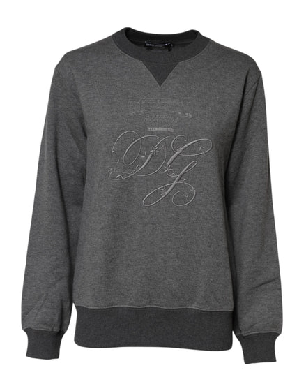 Dolce & Gabbana Gray DG Logo Embroidered Pullover Sweater Dolce & Gabbana