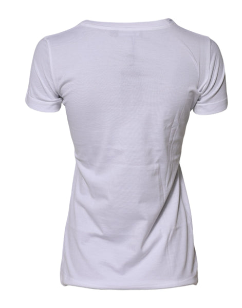 Dolce & Gabbana White Cotton Crew Neck Short Sleeves T-shirt Dolce & Gabbana