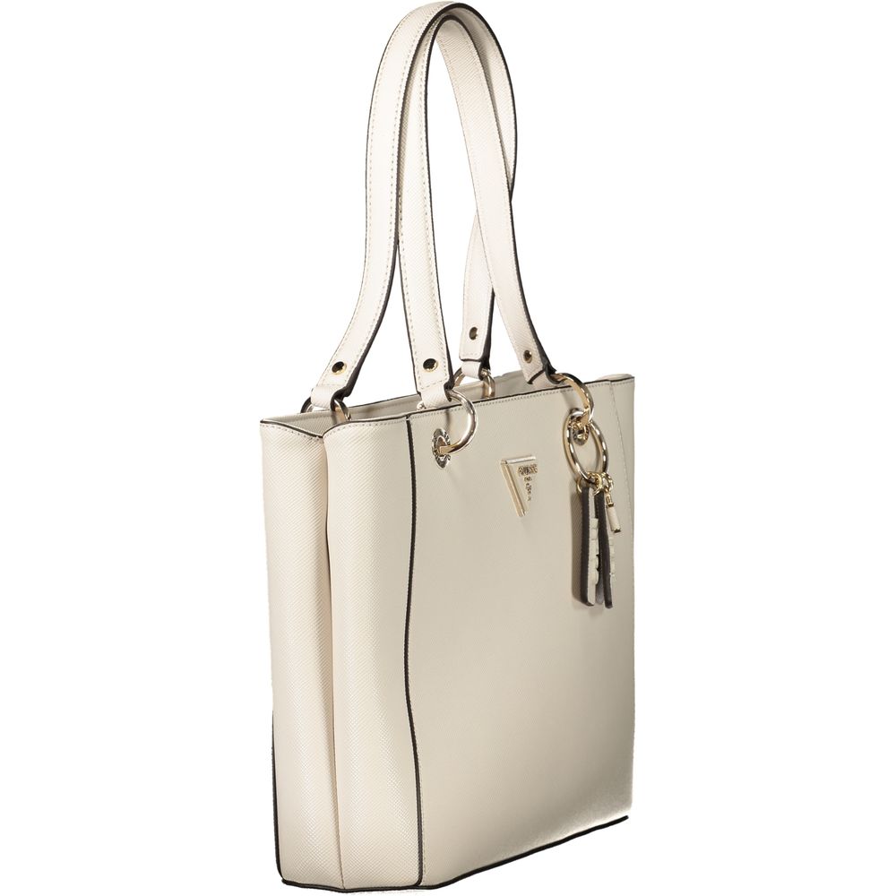 Guess Jeans Beige Polyurethane Women's Shoulder Bag Guess Jeans