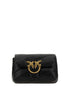 PINKO Black Calf Leather Bos Taurus Shoulder Bag PINKO