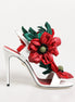 Dolce & Gabbana White Red Floral Detailing Sandals Shoes Dolce & Gabbana
