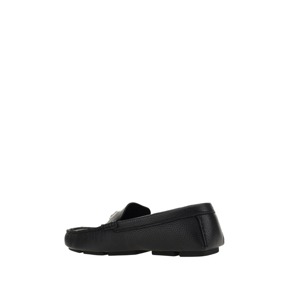 Dolce & Gabbana Black Rubber Slip-On Loafers Dolce & Gabbana