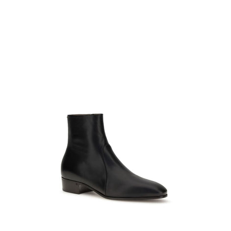 Valentino Garavani Black Goatskin Ankle Boots Valentino Garavani