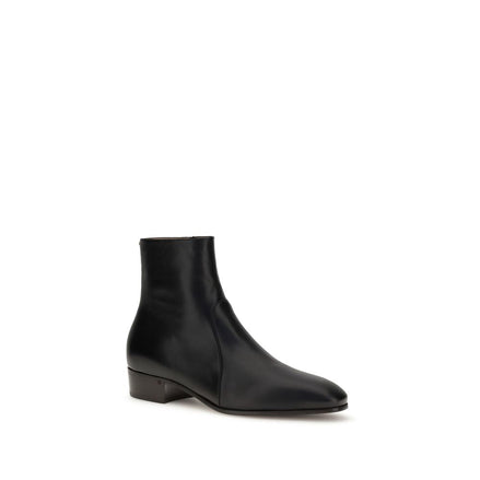 Valentino Garavani Black Goatskin Ankle Boots Valentino Garavani
