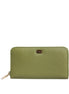 Dolce & Gabbana Green Leather Logo Plaque Zip Around Continenta Wallet Dolce & Gabbana