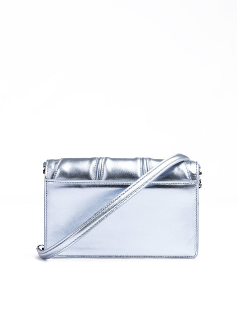 Ferrari Metal light blue GT patent leather bag with chain Ferrari
