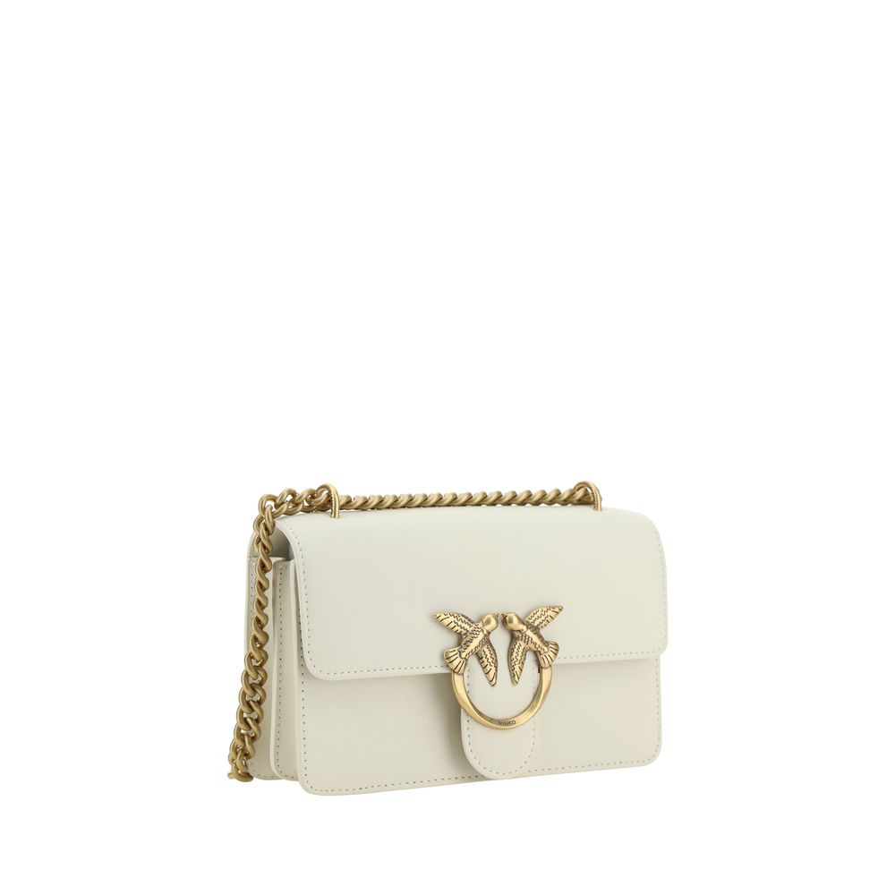 PINKO Beige Calf Leather Bos Taurus Shoulder Bag PINKO