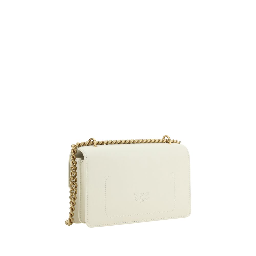 PINKO Beige Calf Leather Bos Taurus Shoulder Bag PINKO