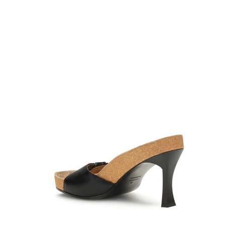 Balenciaga Bos Taurus Sandalen mit Stilettoabsatz aus schwarzem Kalbsleder