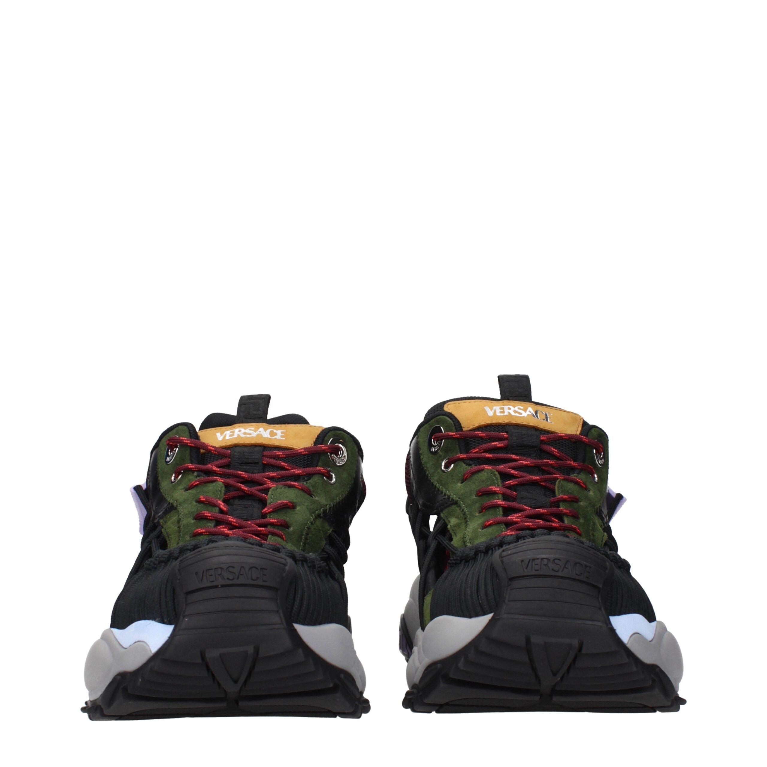 Versace Multicolor Leather Athletic Sneakers Versace