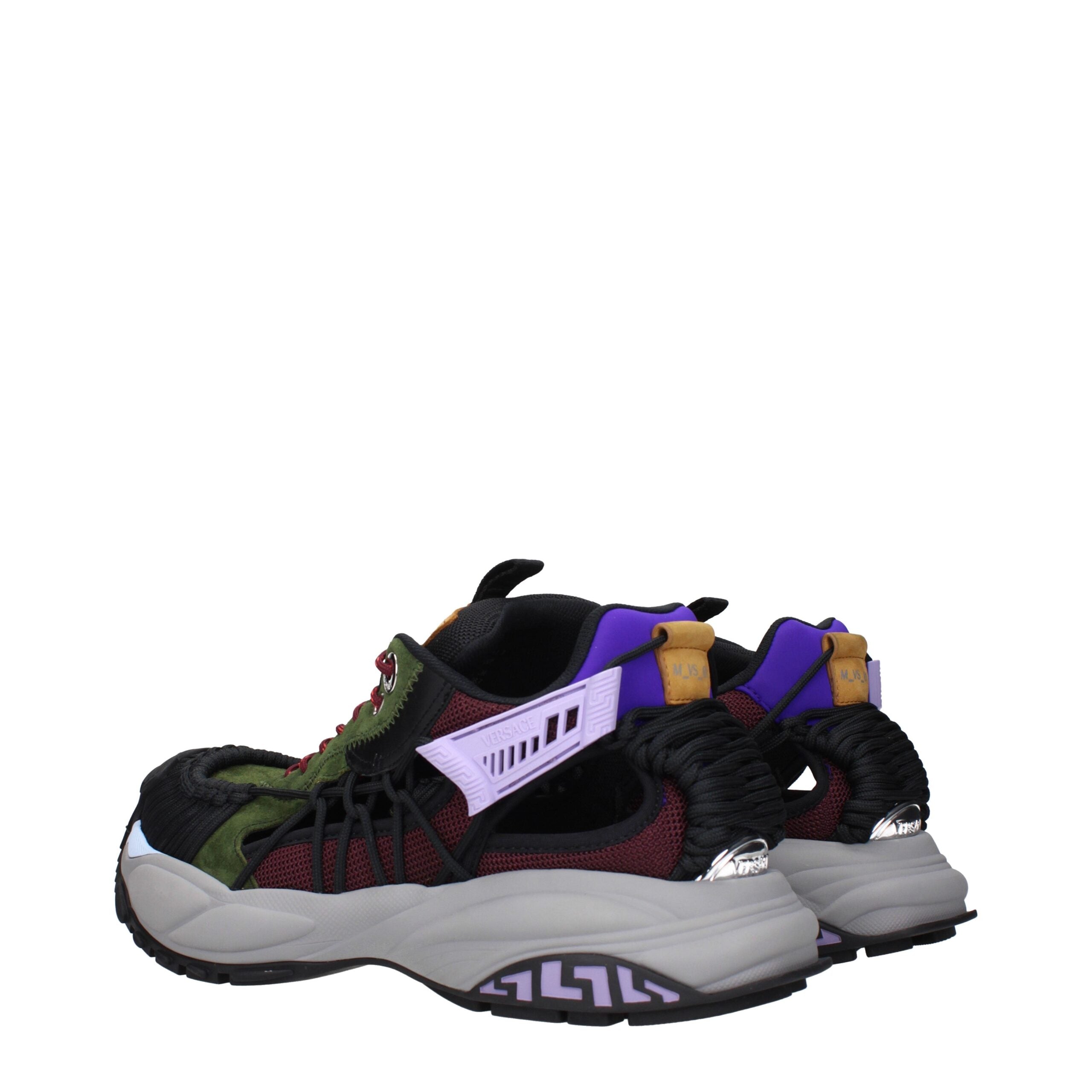 Versace Multicolor Leather Athletic Sneakers Versace