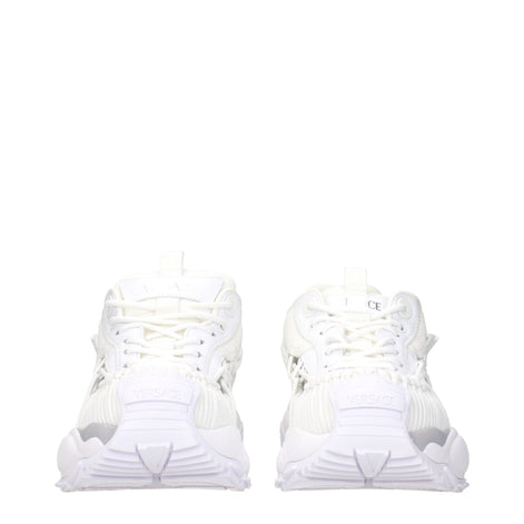 Versace White Leather Athletic Sneakers Versace