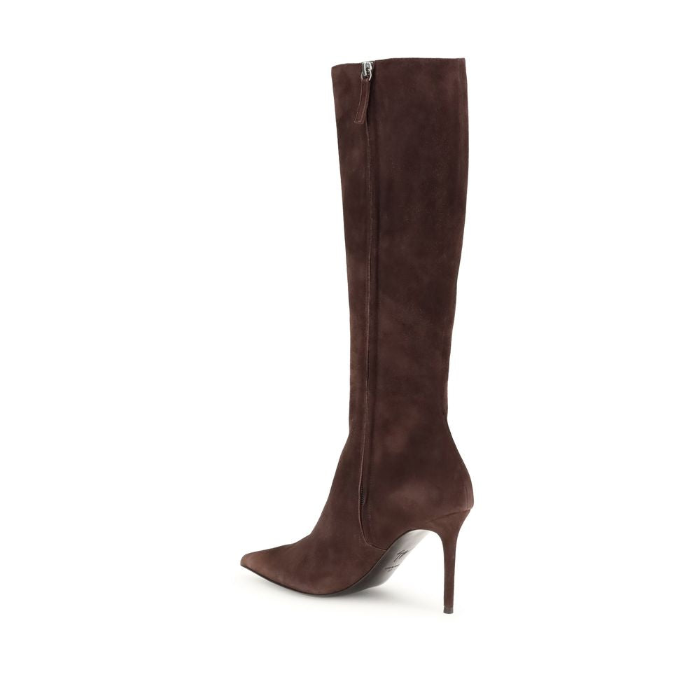 Giuseppe Zanotti Brown Leather High Heel Boots Giuseppe Zanotti
