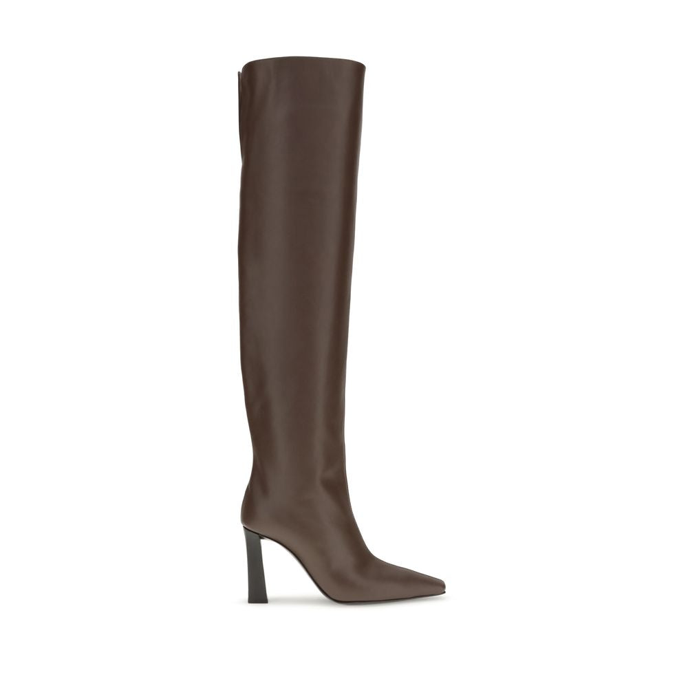 Giuseppe Zanotti Brown Leather Over The Knee Giuseppe Zanotti
