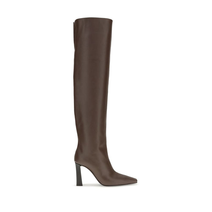 Giuseppe Zanotti Brown Leather Over The Knee Giuseppe Zanotti
