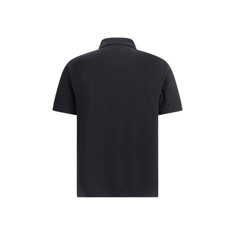Saint Laurent Black Cotton Polo Shirt Saint Laurent