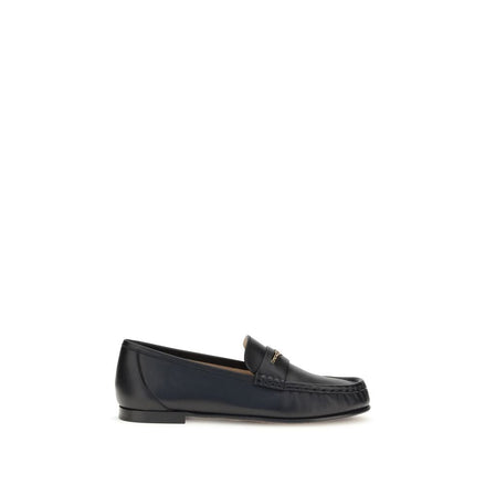 Chloé Black Calf Leather Bos Taurus Slip-On Loafers Chloé