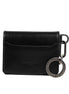 Dolce & Gabbana Wallet Black Leather Logo Embossed Key Chain Card Holder Wallet Dolce & Gabbana