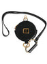 Dolce & Gabbana Black Round Leather DG Logo Coin Purse Lanyard Wallet Dolce & Gabbana