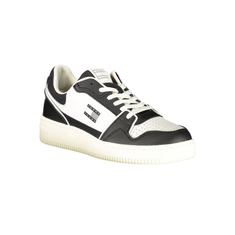 Tommy Hilfiger Black Leather Men Sneaker Tommy Hilfiger