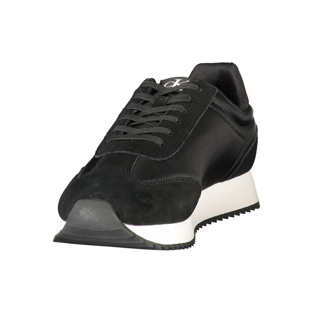 Calvin Klein Black Leather Men Sneaker Calvin Klein