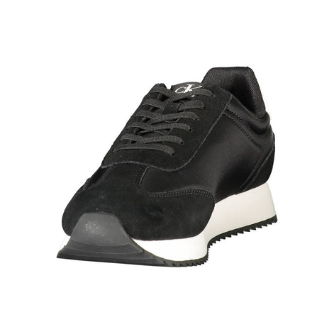 Calvin Klein Black Leather Men Sneaker Calvin Klein