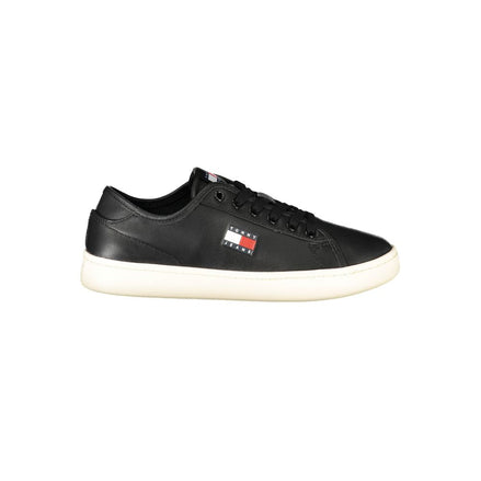 Tommy Hilfiger Black Leather Women's Sneaker Tommy Hilfiger