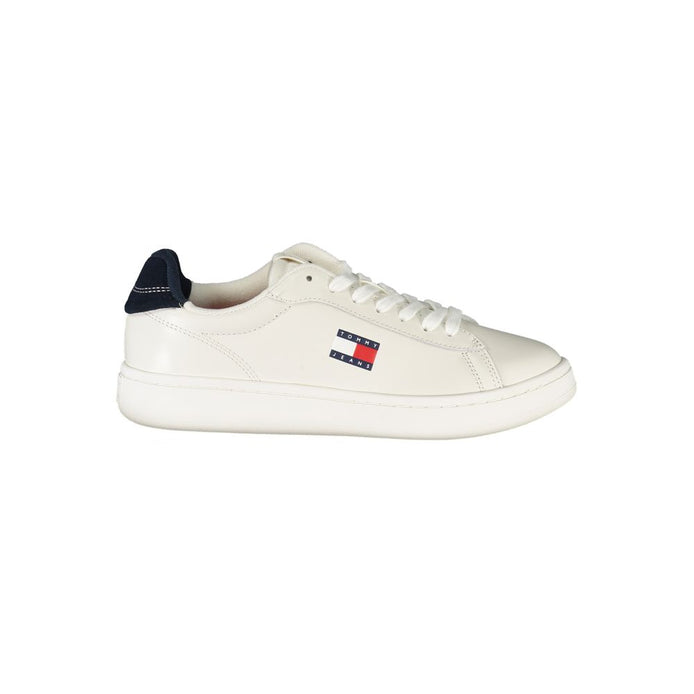 Tommy Hilfiger White Leather Women Sneaker Tommy Hilfiger
