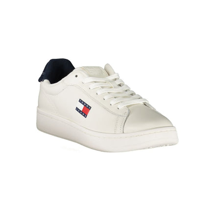 Tommy Hilfiger White Leather Women Sneaker Tommy Hilfiger