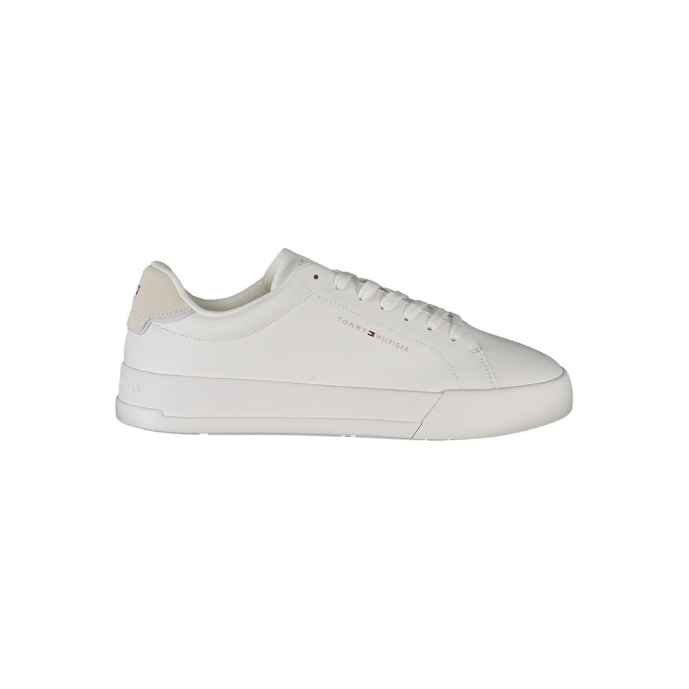 Tommy Hilfiger White Leather Men Sneaker Tommy Hilfiger