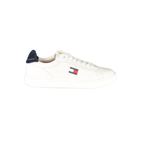 Tommy Hilfiger White Leather Men Sneaker Tommy Hilfiger
