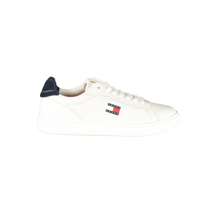 Tommy Hilfiger White Leather Men Sneaker Tommy Hilfiger