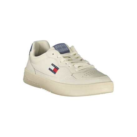 Tommy Hilfiger White Leather Men Sneaker Tommy Hilfiger