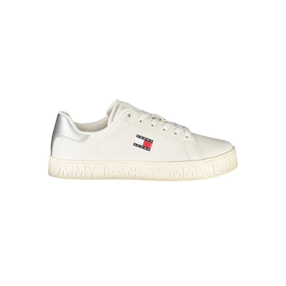 Tommy Hilfiger White Leather Women Sneaker Tommy Hilfiger